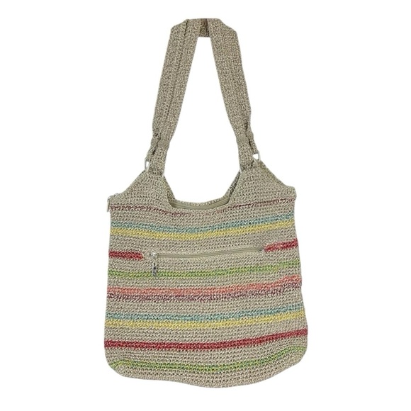 The Sak Multicolored Crochet Shoulder Bag – Boho Rainbow Stripes - Picture 1 of 5